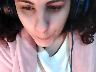 Playing with my big tits on webcam