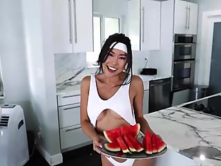 She is an japanese screamer! honey Moon is screaming and moaning loud as she gets pounded by a huge bone!