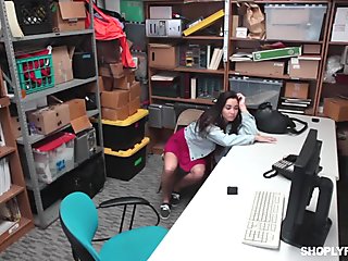Karlee Greys hairy pussy railed sideways